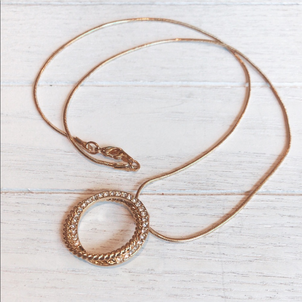 Necklace Double Ring Pendant